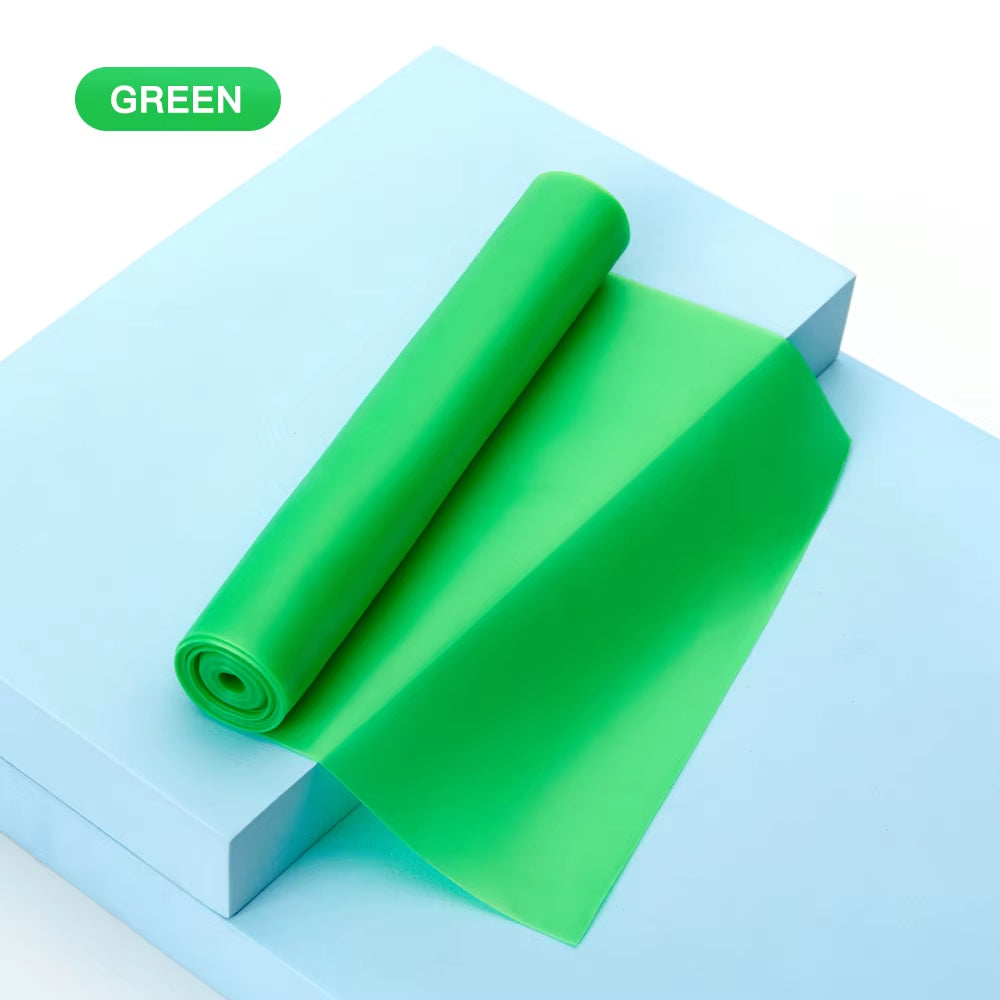 Yoga Pilates Stretch Resistance Band Exercise Fitness Band Training Elastic Exercise Fitness Rubber 150Cm Natural Rubber Gym