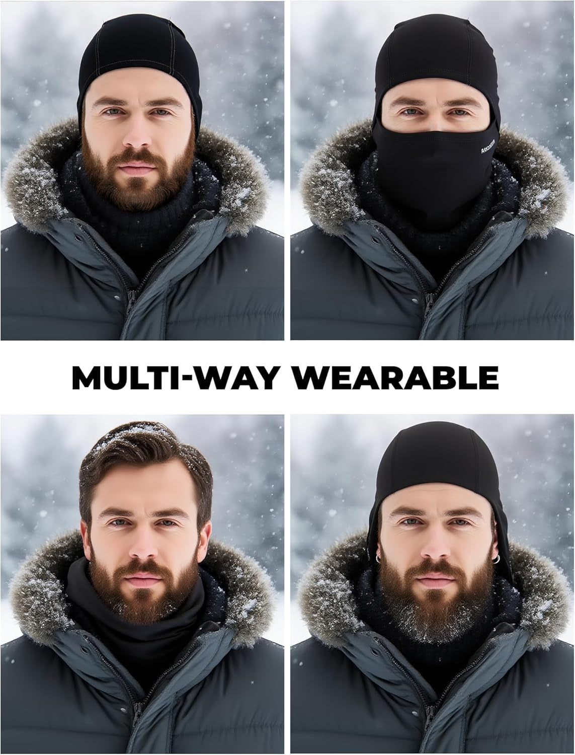 Cagoule Moto Polaire Balaclava Hiver Tour De Cou Homme Femme Coupe-Vent Respirant Thermique Motif/Filtre Masque Pour Vélo Ski Running Snowboard Chaud Sous Casque 9 Couleurs